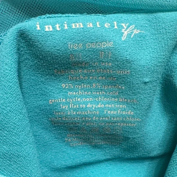 Free People All An Illusion Turquoise Bodysuit - Size XS / S - Picture 11 of 11